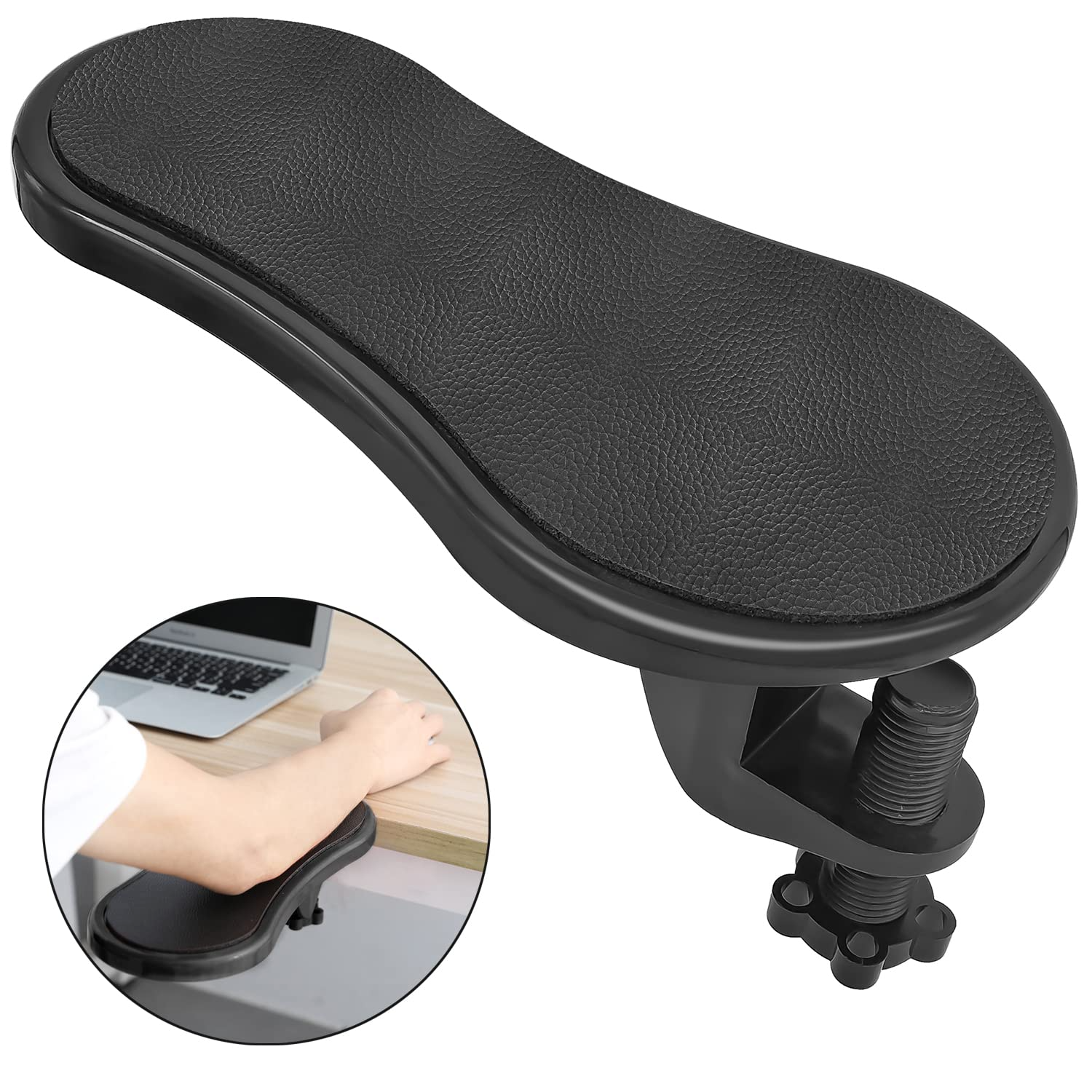 Arm Rest Support for Computer Desk, Rotating Adjustable Desk Armrest E AHPOON