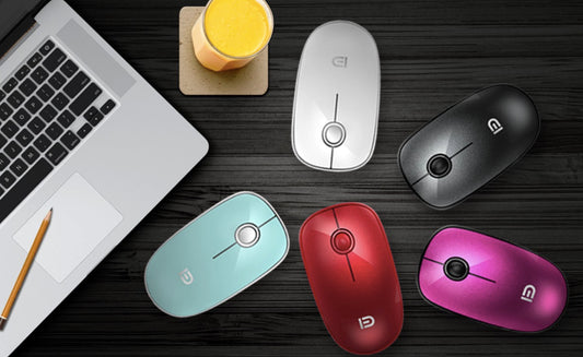 Silent Wireless Mouse, FD V8 2.4G Fashion Cordless Mouse with Nano Receiver 1500 DPI Precise Control for Notebook Computer PC Laptop MacBook and Chromebook