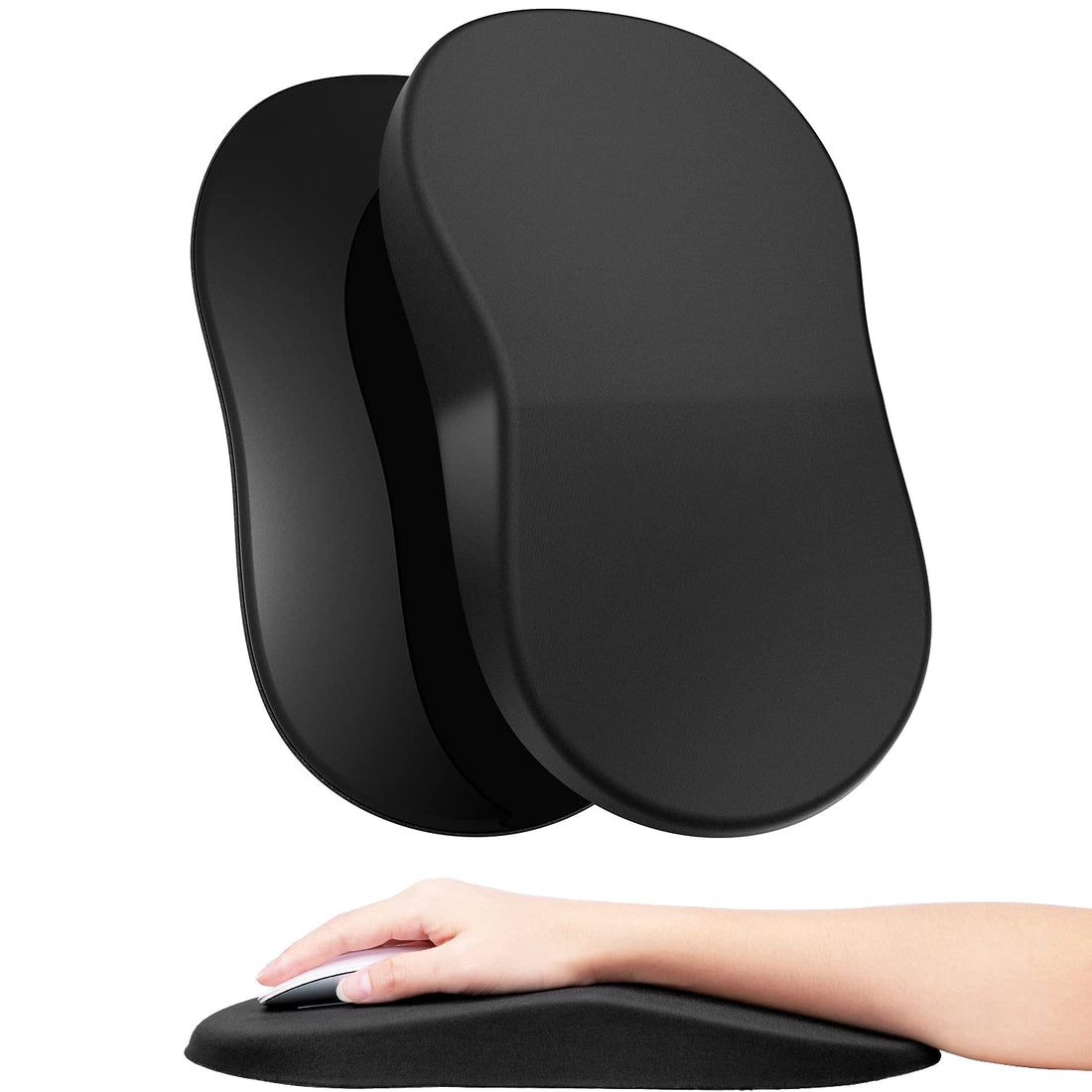Ergonomic Mouse Pad Wrist Support,Pain Relief Mouse Pads with Wrist Rest,Entire Memory Foam Mouse Pad with Non-Slip PU Base,Comfortable Mousepad Perfect for Office & Home