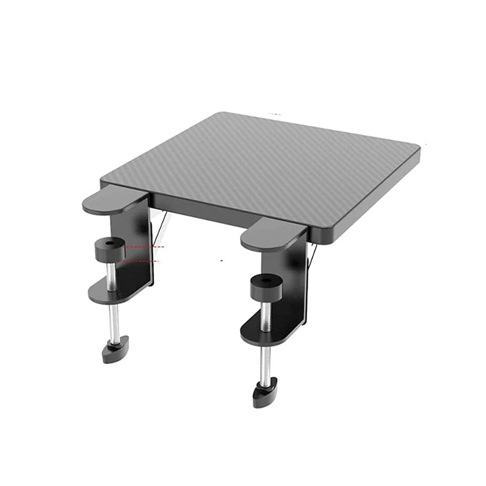 Ergonomics Desk Extender Tray, 9.5"x9.1" Punch-Free Clamp on, Foldable Keyboard Drawer Tray, Table Mount Armrest Shelf, Computer Elbow Arm Support