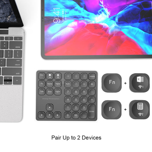 Bluetooth Number Pad,Rechargeable Wireless Numeric Keypad ,External Numpad Keyboard Data Entry for MacBook,Mac