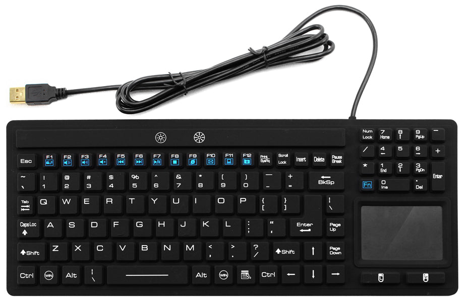 AS-102 Silicone Industrial Keyboard with Touchpad