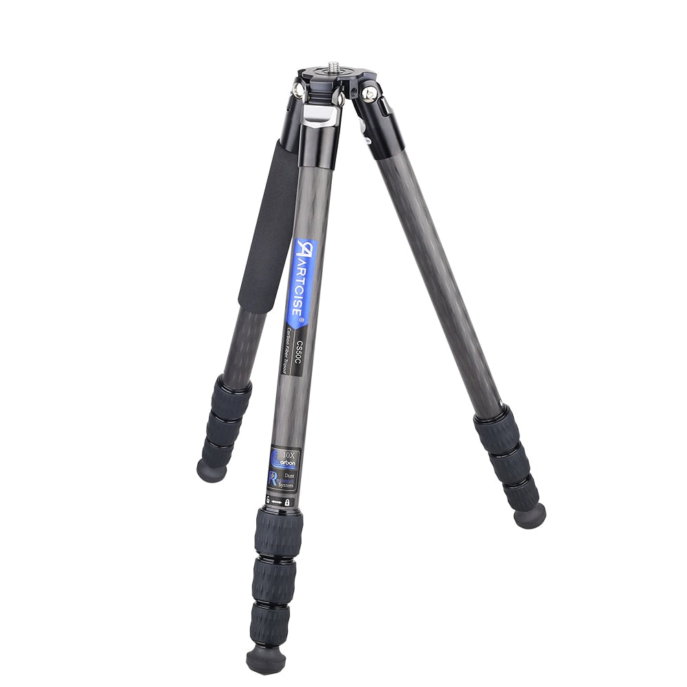 Carbon Fiber Tripod for Camera Professional Lightweight Compact Tripod for Travel Camera Stand with Low Gravity Center Ball head