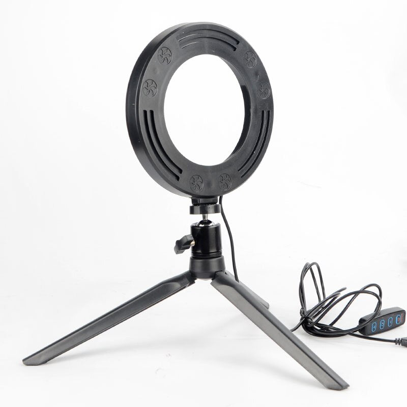 6 8 10 Inch 16 26cm Ring Light LED Selfie 20cm Stand Tripod Desktop Dimmable YouTube Photo Video Camera Phone Makeup Live Fill