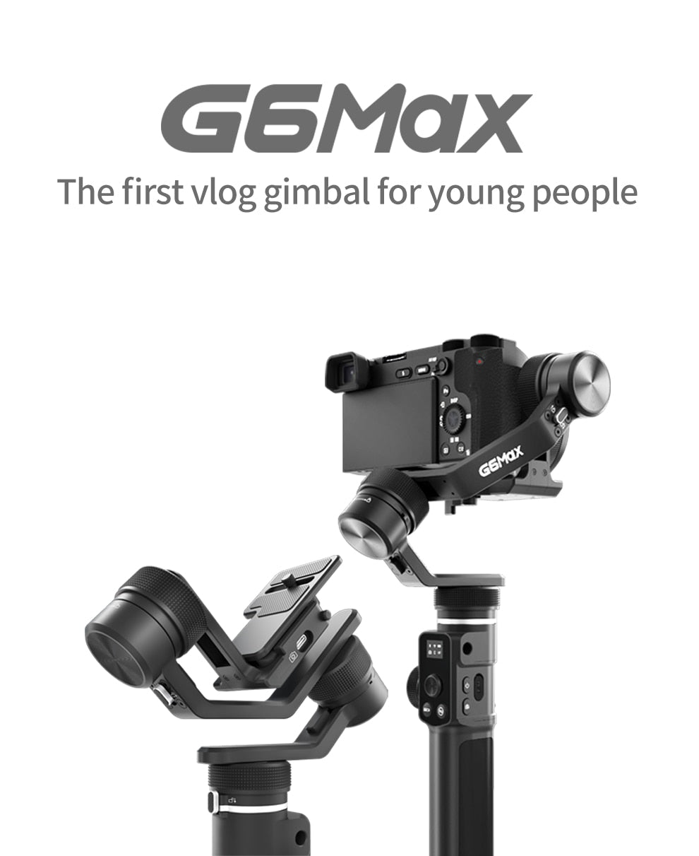 FeiyuTech Official G6 Max 3-Axis Handheld Gimbal Stabilizer for Mirrorless Pocket Action Camera Sony ZV1 Canon GoPro 8