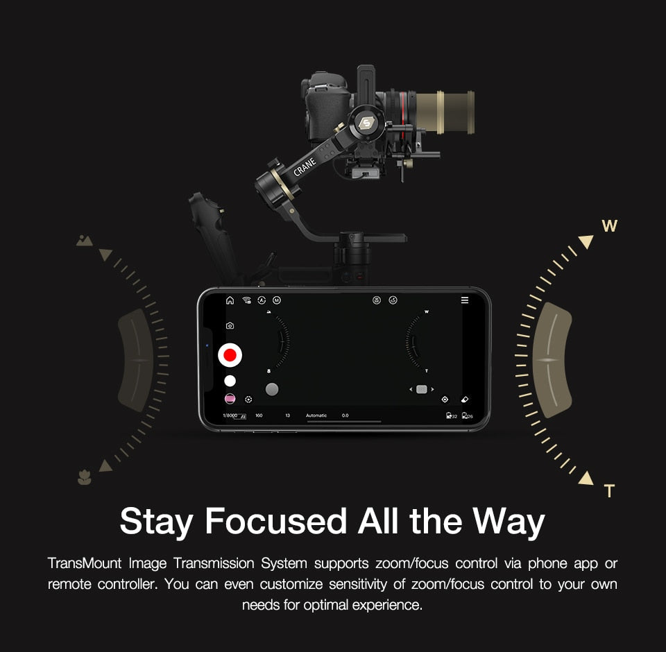 ZHIYUN Official Crane 3S/SE 3-Axis Camera Gimbal Handheld Stabilizer Support 6.5KG DSLR Camcorder Video Cameras for Nikon Canon