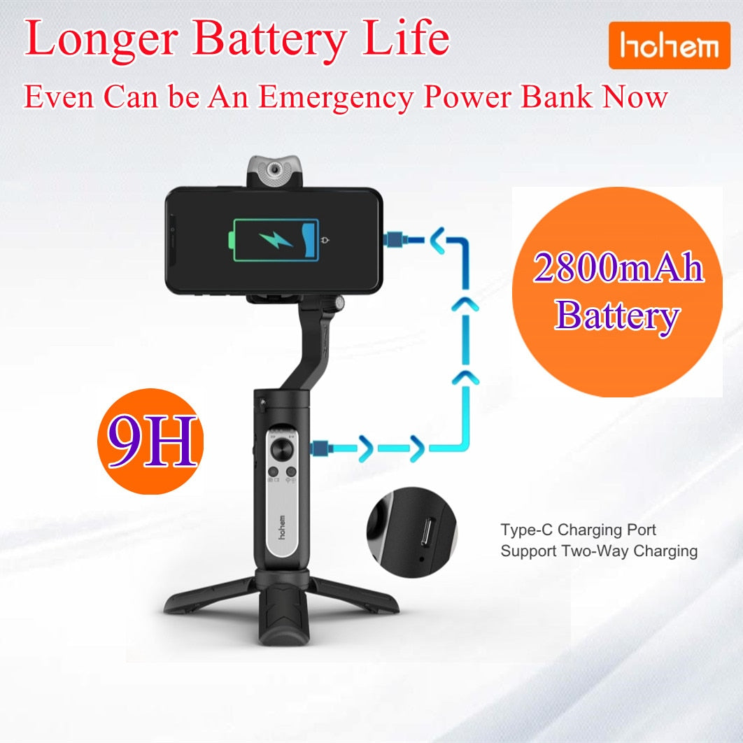 Hohem iSteady V2 AI Tracking Gimbal 3-Axis Foldable Handheld 259g Gesture Control Stabilizer Creative Vlog for iPhone13 Pro/Max