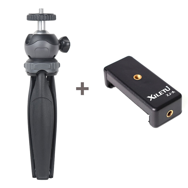 XILETU XS-20 Mini Desktop little Phone Stand Tabletop Tripod for Vlog Mirrorless Camera Smart phone with Detachable Ball head