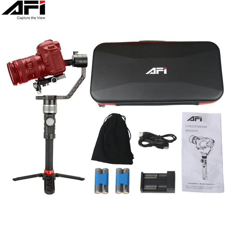 Gimbal Stabilizer For Camera DSLR Handheld Gimbals 3-Axis Video Mobile For All Models Of DSLR With Servo Follow Focus AFI D3