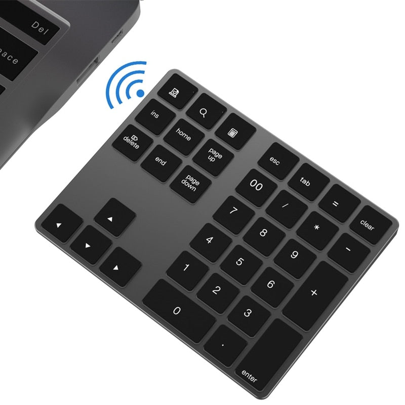 Wireless Key Dial Bluetooth 3.0 Wireless Numeric Keypad 34 Keys Digital Keyboard for Acc ...