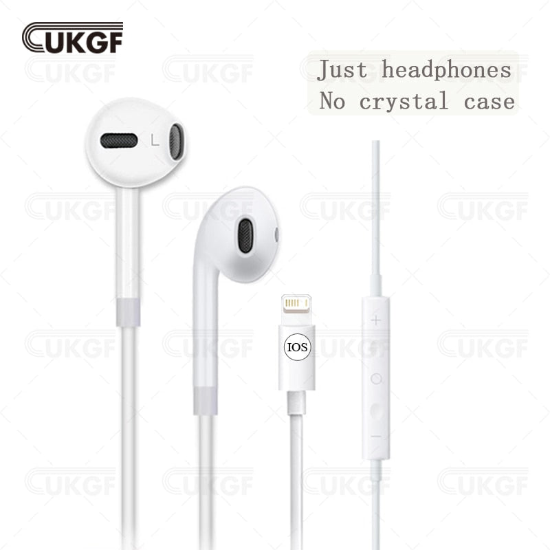 In Ear Headphones for Iphone Lightning Earphones For Apple 14 13 12 11 Pro X Max XR 7 8 Plus Earbuds Bluetooth Headset with Mic
