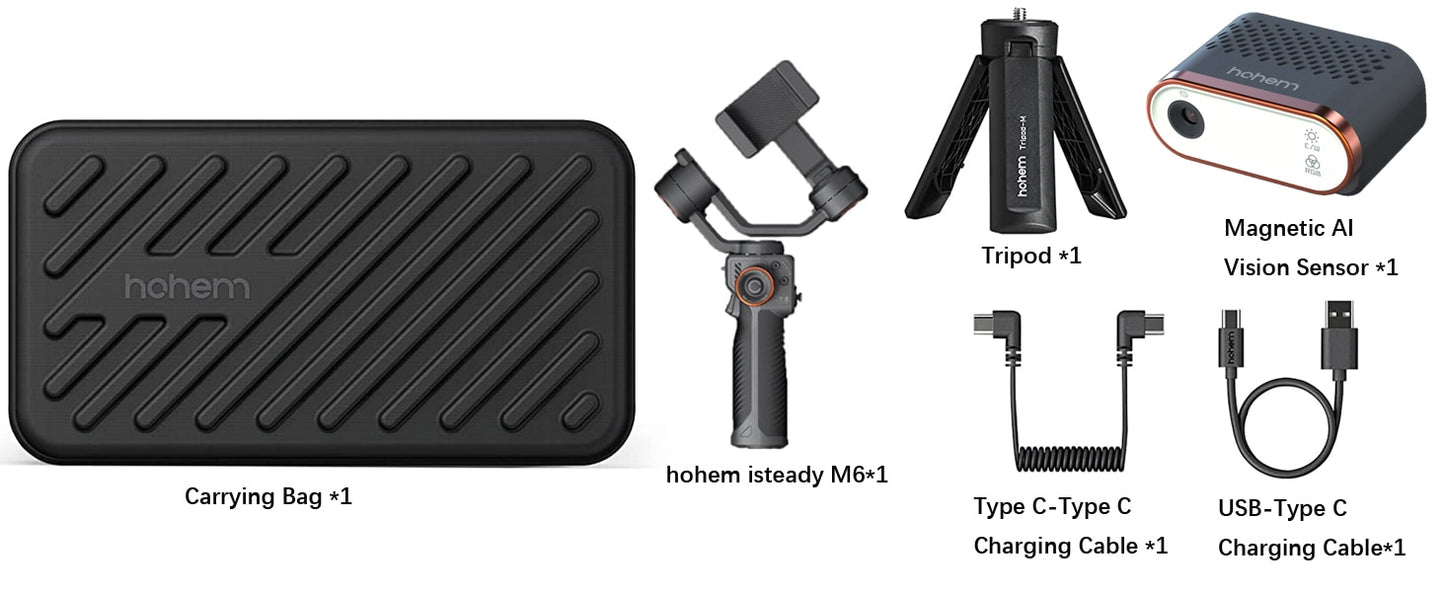 Hohem iSteady M6 iSteady X2,Smartphone Gimbal Stabilizer with Foldable Gimbal for iPhone 14/13 PRO MAX/11, Samsung, Huawei