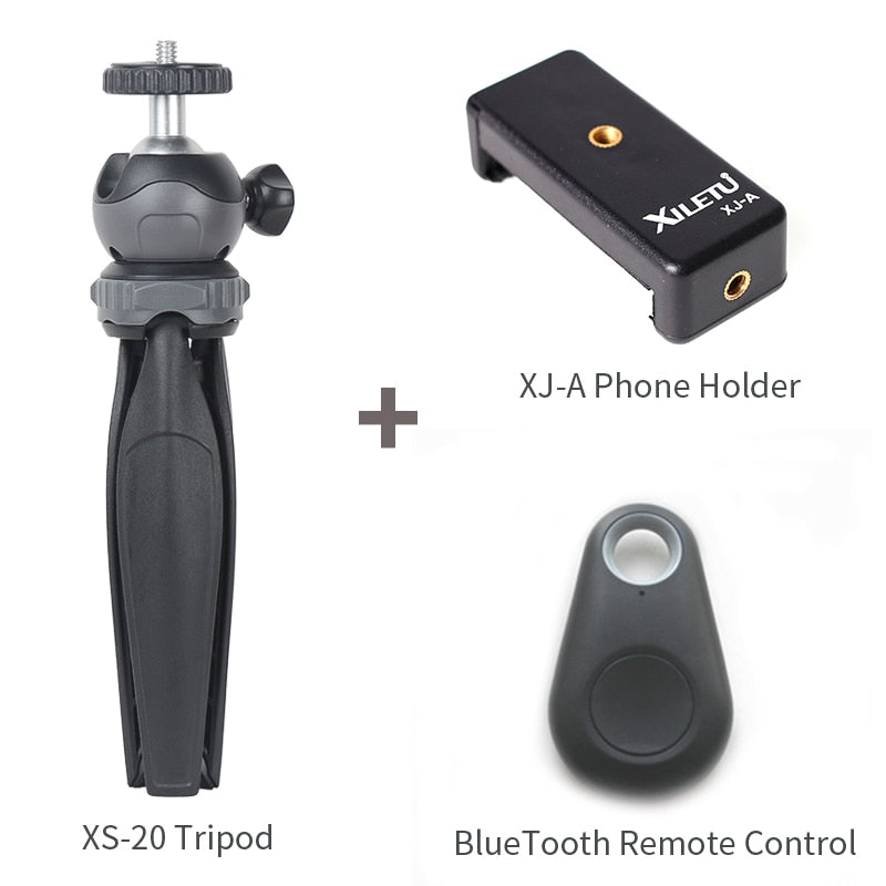 XILETU XS-20 Mini Desktop little Phone Stand Tabletop Tripod for Vlog Mirrorless Camera Smart phone with Detachable Ball head