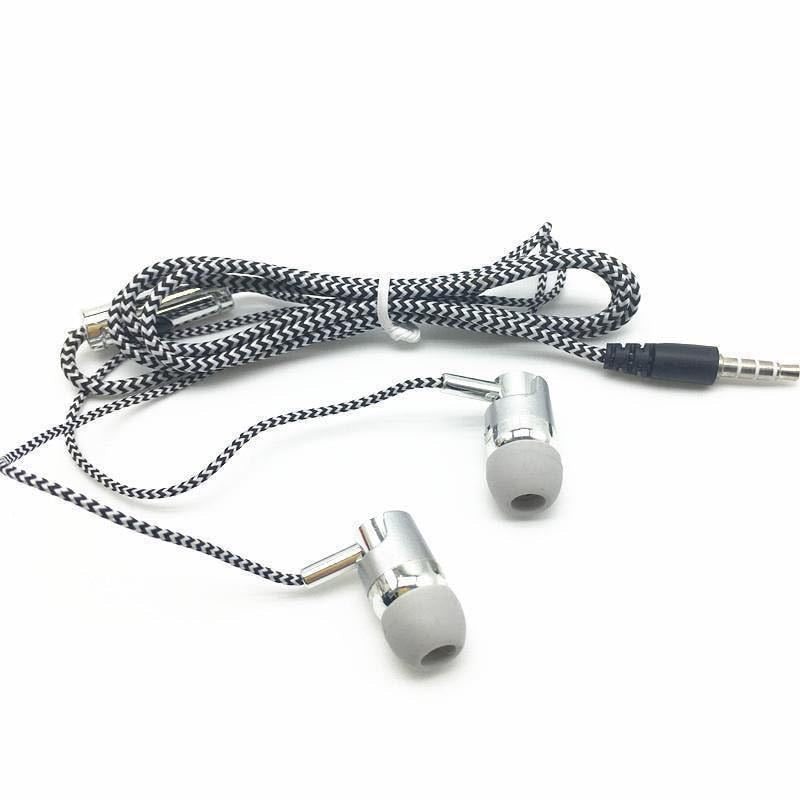 3.5mm In-Ear Stereo Earbuds Earphone Wired Nylon Weave Cable Earphone Headset With Mic For Xiaomi
