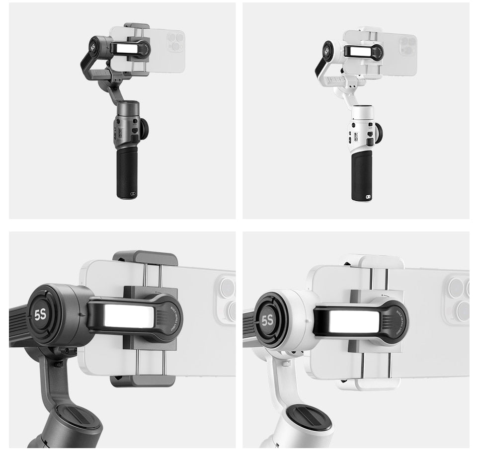 ZHIYUN Official Smooth 5S Handheld Stabilizer 3-Axis Outdoor Smartphone Gimbals for iPhone 14 Pro Max/iPhone 13/Xiaomi