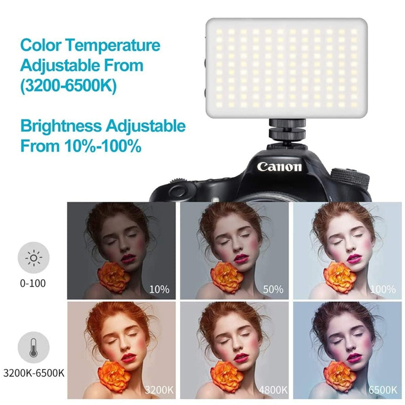 VIJIM VL120 LED Video Camera Light 3200k-6500K 3100mAh Dimmable Studio Lamp Vlog Fill Light W RGB Color Filter Softbox Diffuser
