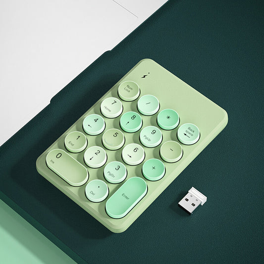 18 Keys Bluetooth Numeric Keypad, Portable Financial Accounting 2.4GHz Wireless Number Pads, Ergonomic Design Portable Mini Numpad for Laptop Notebook, Desktop,PC
