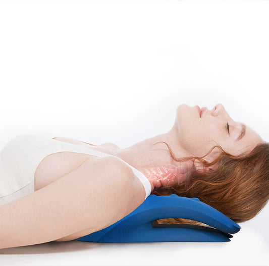 Lower Back Stretcher Device,Back Cracker Pillow, Spinal Deck Pain Relief ,Back Tension Relief,Lumbar Traction Cushion Suitable for Beginner 、Bed、Office、Car、Women、Men