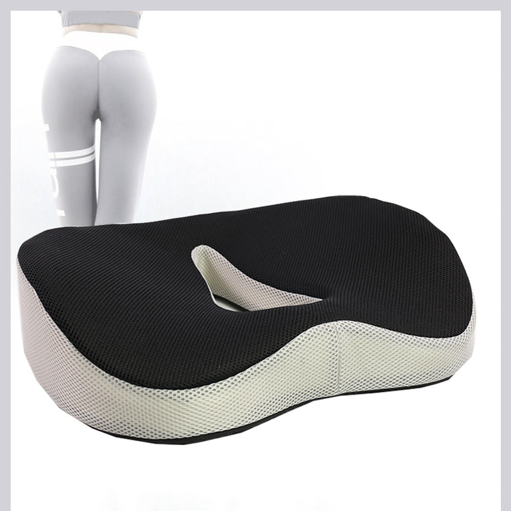Gray Premium Orthopedic Memory Foam Seat Cushion Coccyx Tailbone Pain -  Sciatica Back Pain Relief - Office Chair Wheelchair Car