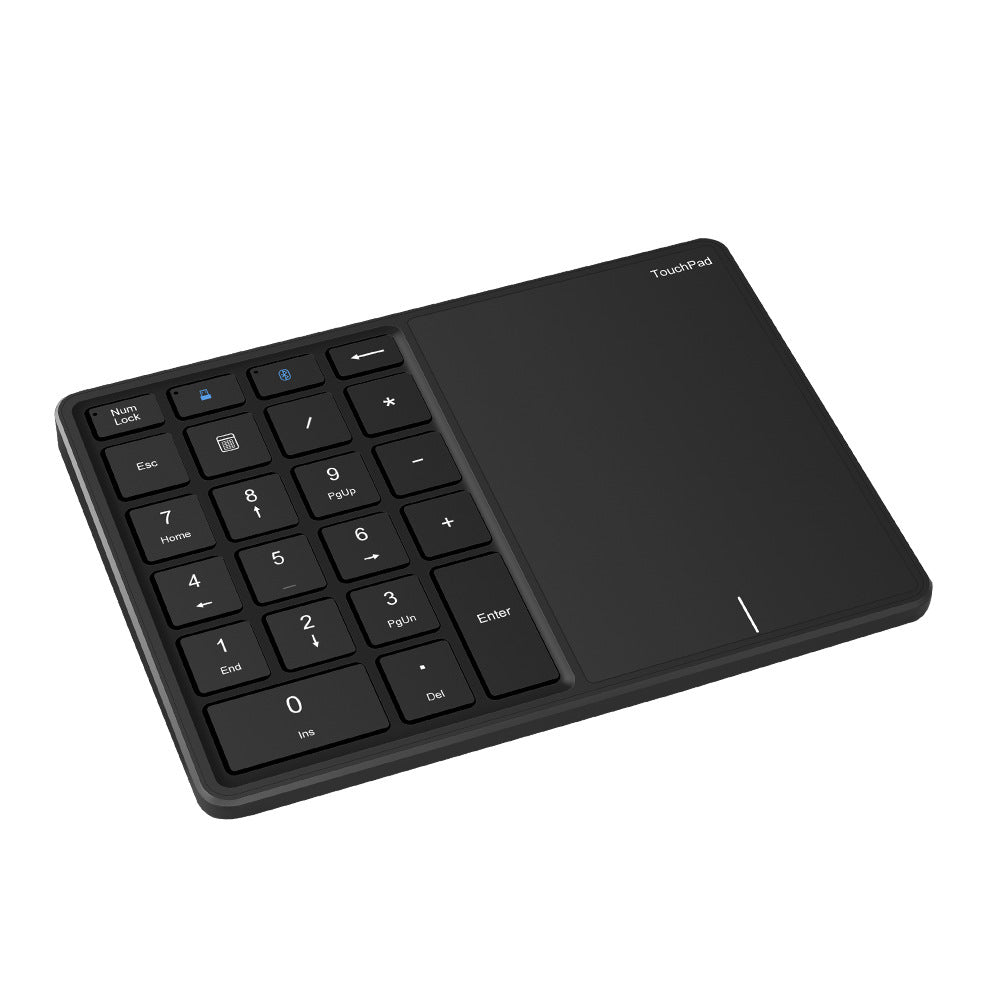 Wireless Number Pad, 22 Keys 2.4G Bluetooth Numeric Keypad with Touchpad, 500mAh Type C Charging, Support for Win, for iOS, for Android and for OS X