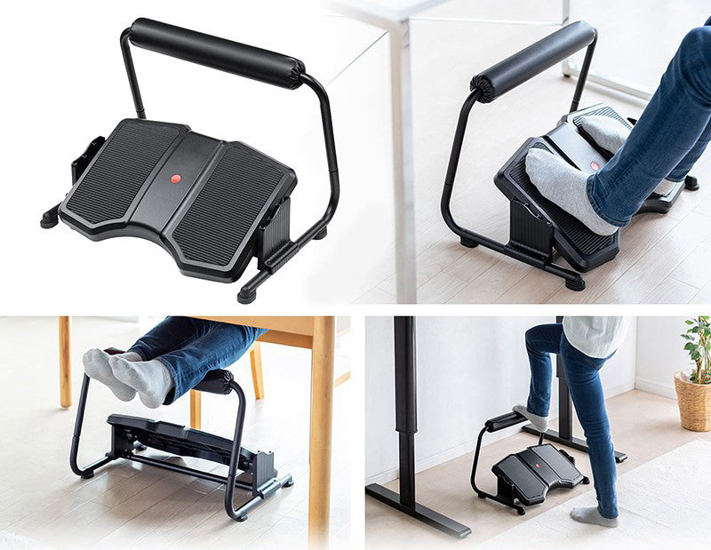 Ergonomic Height Angle Adjustable Footrest Under Desk for Sitting and Standing,Intuitive Foot Stool and Leg Support for Standing Desk