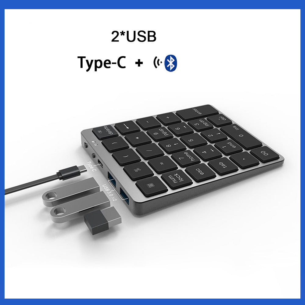 USB Number Pad Laptop,Wired and Bluetooth 28 Keys Numeric keypad w – AHPOON