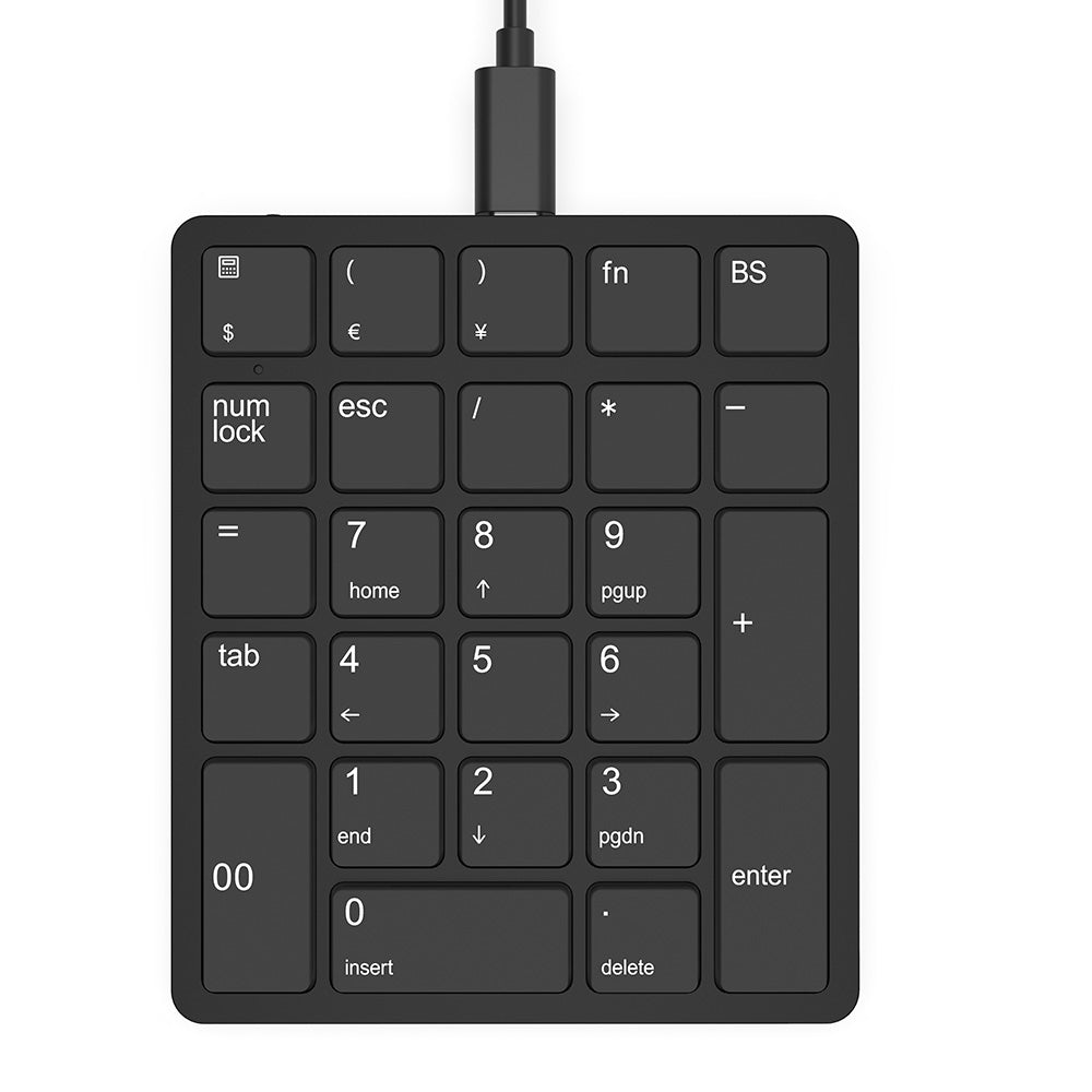 Wired USB Number Pad for Laptop - Slim USB Numeric Keypad with 3.9ft Cable, Plug and Play 26 Keys - Keyboard Numpad Compatible with Windows PC - Perfect Add On 10 Key USB Keypad KB26W