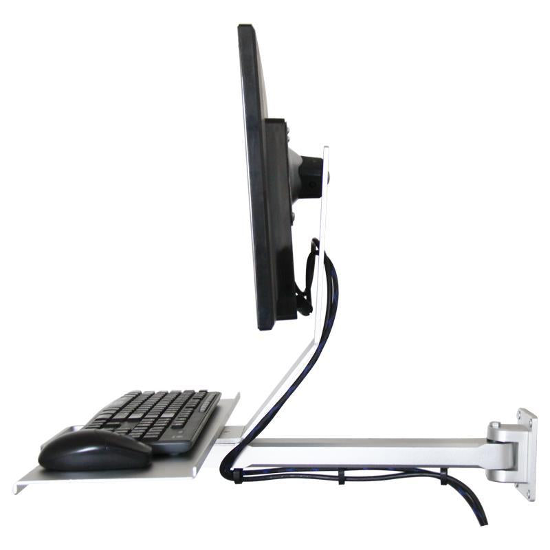 Monitor and Keyboard Wall Mount, Standing Workstation VESA Keyboard Tr