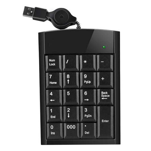19 Keys Numeric Keypad, Retractable USB Cord Financial Accounting