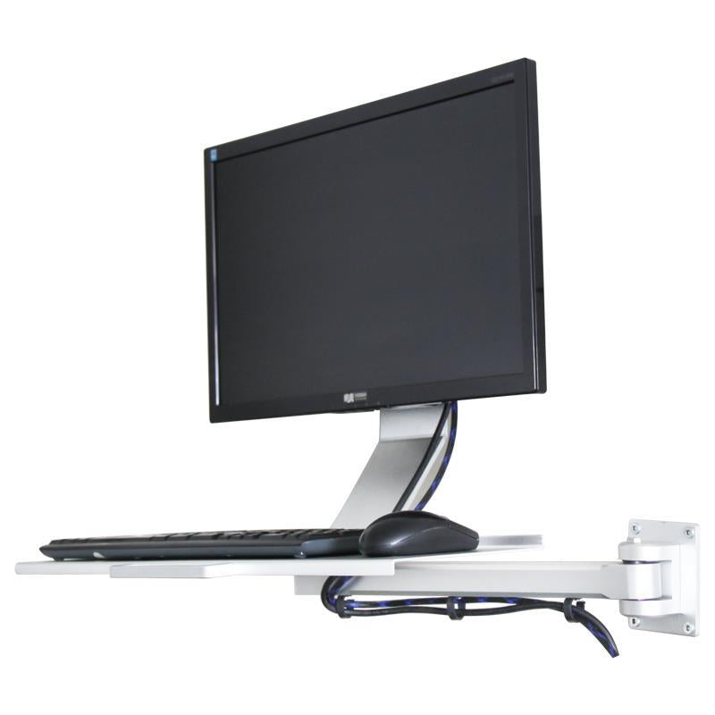 Monitor and Keyboard Wall Mount, Standing Workstation VESA Keyboard Tray Platform, Platform with Surface for Mouse