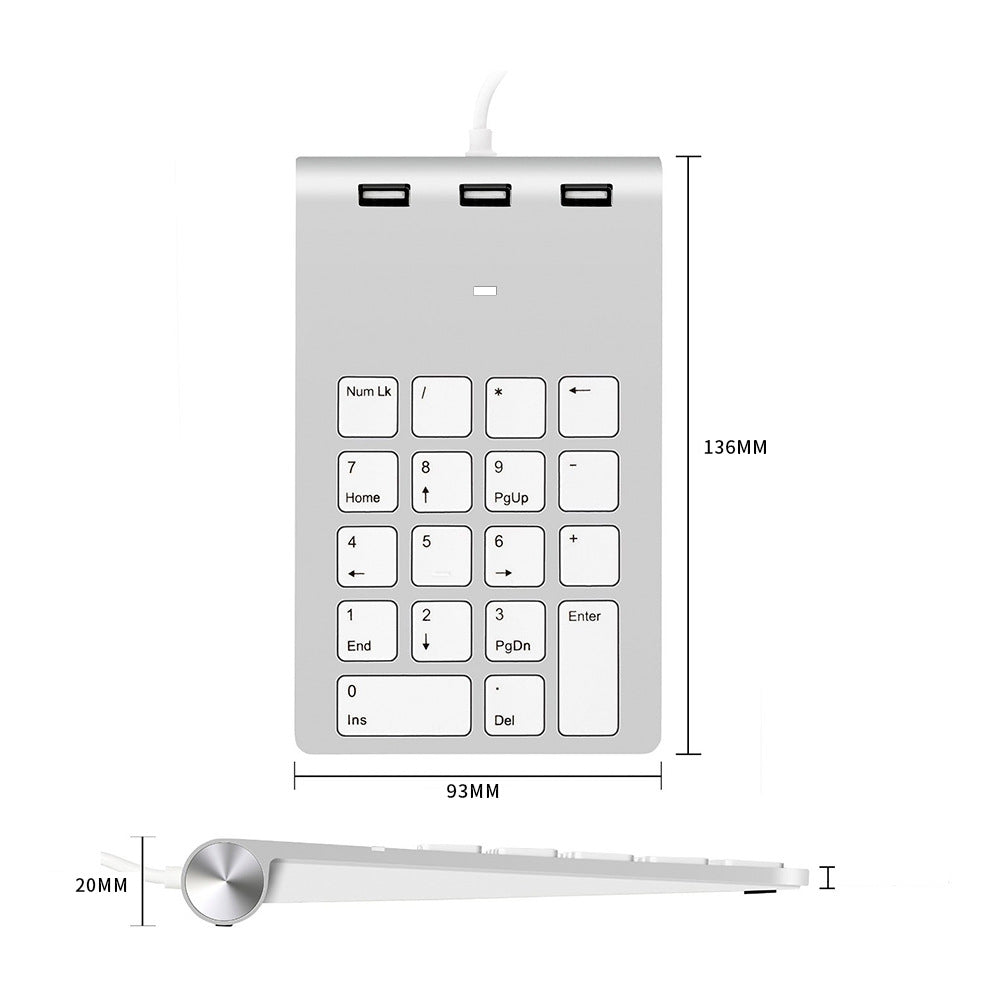 computer laptop mini keyboard usb2.0 key pad numeric keypad