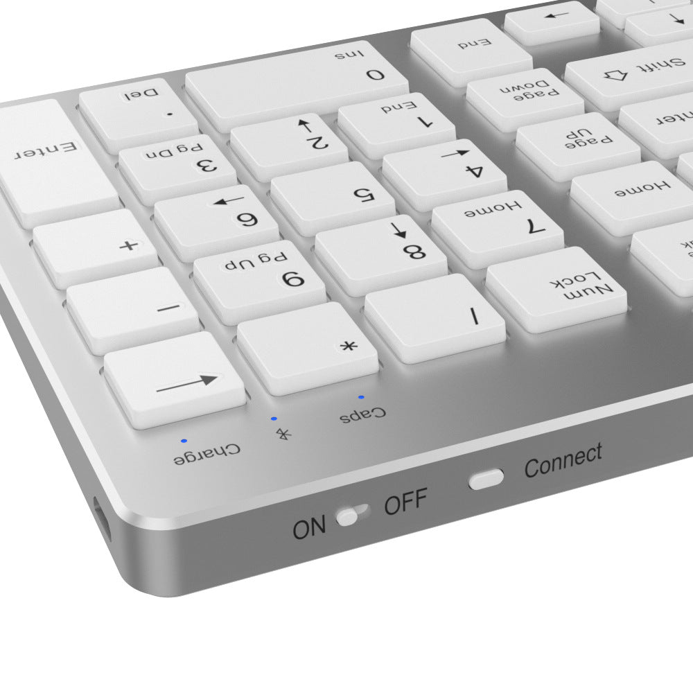 Wireless Bluetooth Keyboard with Numeric Keypad - Multi Device Keyboard for Mac Pro/Mini, Apple iMac, MacBook, Laptop, Computer Windows PC. Android, Smartphones, Tablets