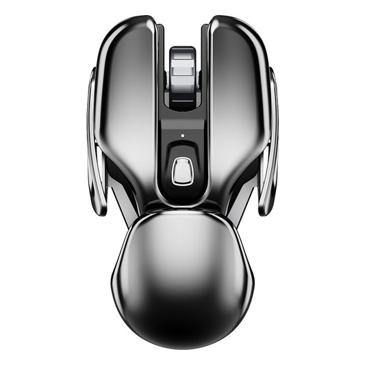 Rechargeable Wireless Mouse with 2.4GHz Nano USB Receiver, Metal Base, Ergonomic Optical Portable Mouse for PC,Laptop,Computer,Tablet