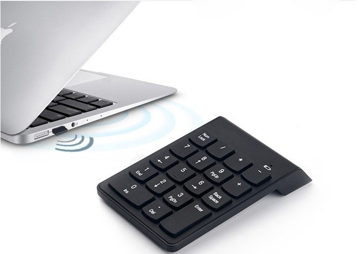 Wireless Numeric Keypad 18Keys Portable Number Numpad with 2.4G Mini USB Receiver for Laptop Notebook, Desktop, Surface Pro, PC
