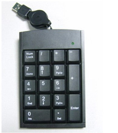 19 Keys Numeric Keypad, Retractable USB Cord Financial Accounting