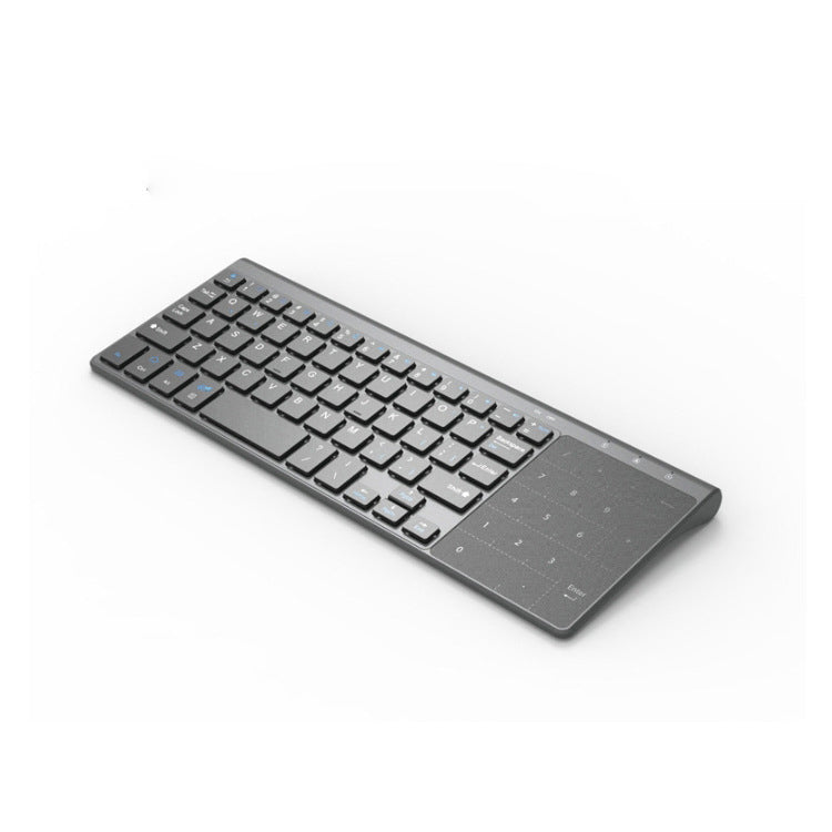 Wireless Keyboard, 2.4G Wireless Touch TV Keyboard with Easy Media Control and Built-In Touchpad Mouse and number key  Ultra Compact Full Size Keyboard for TV-Connected Computer, Smart TV, HTPC