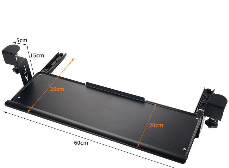 Extra Wide Under Desk Keyboard Tray with Clamp On Easy Installation, F –  AHPOON