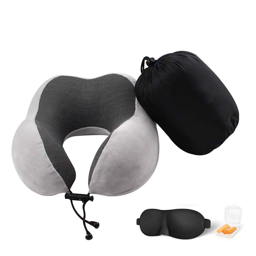 Travel Pillow,Travel Neck Pillows for Sleeping,100% Pure Memory Foam Soft Comfort & Support Pillow for Airplane/Car/Office&Home Rest Use