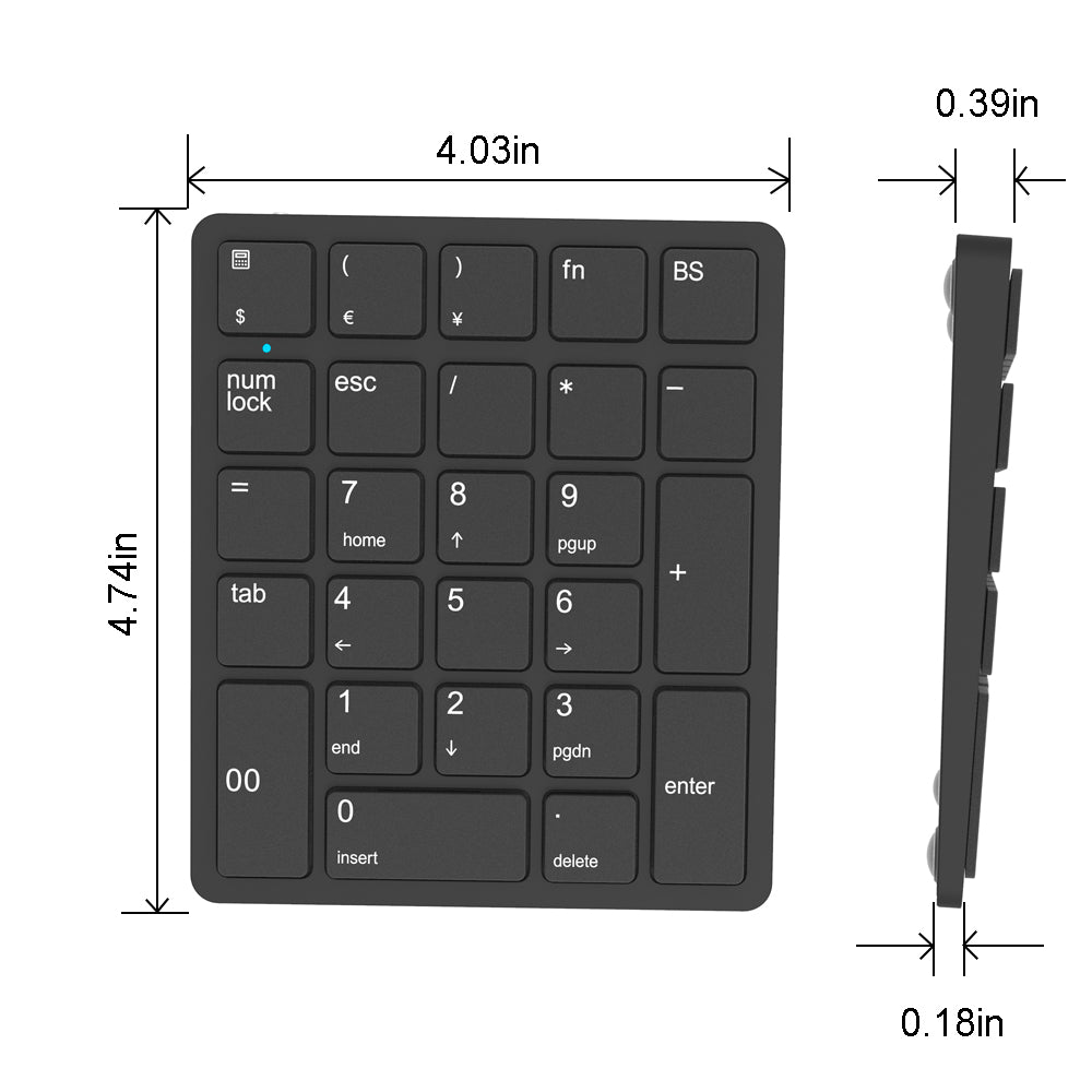 Computer Numbpad Wired USB Number Pad for Laptop - Slim USB Numeric Keypad with 3.9ft C ...