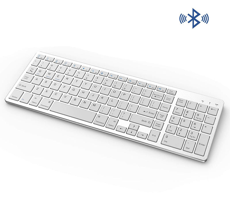 Wireless Bluetooth Keyboard with Numeric Keypad - Multi Device Keyboard for Mac Pro/Mini, Apple iMac, MacBook, Laptop, Computer Windows PC. Android, Smartphones, Tablets