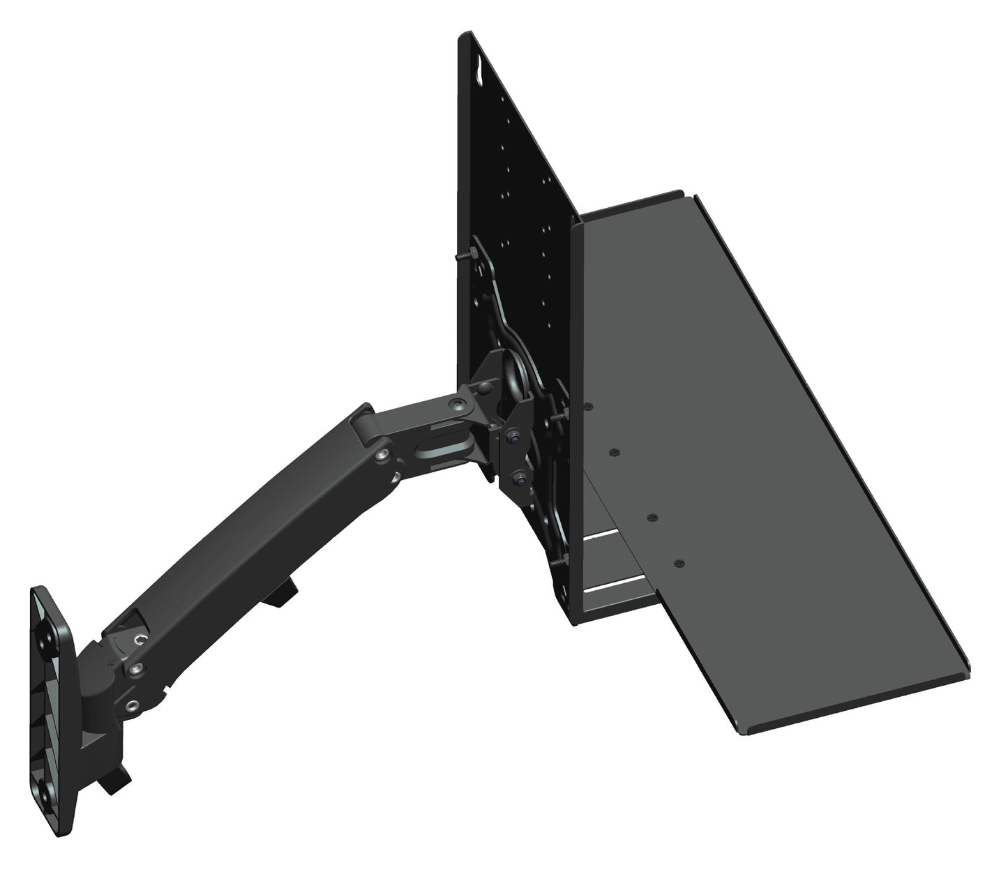 Sit Stand Workstation Wall Mount Height Adjustable Sit-Stand Converter Screens with Keyboard Tray