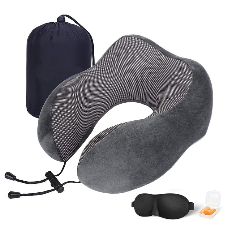 Travel Pillow,Travel Neck Pillows for Sleeping,100% Pure Memory Foam Soft Comfort & Support Pillow for Airplane/Car/Office&Home Rest Use