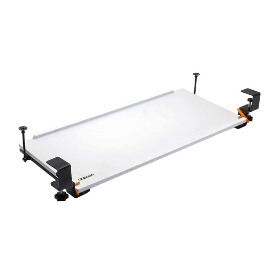 AHPOON Large Keyboard Tray Under Desk Pull Out with Extra Sturdy C Clamp Mount System, Slide-Out Platform Computer Drawer for Typing