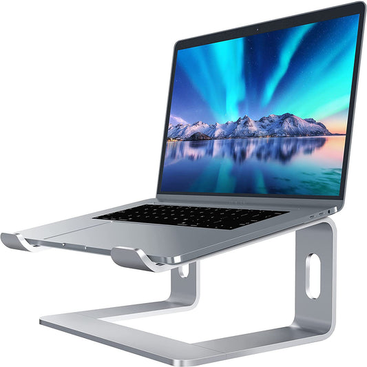 Laptop Stand, Aluminum Computer Riser, Ergonomic Laptops Elevator for Desk, Metal Holder Compatible with 10 to 15.6 Inches Notebook Computer