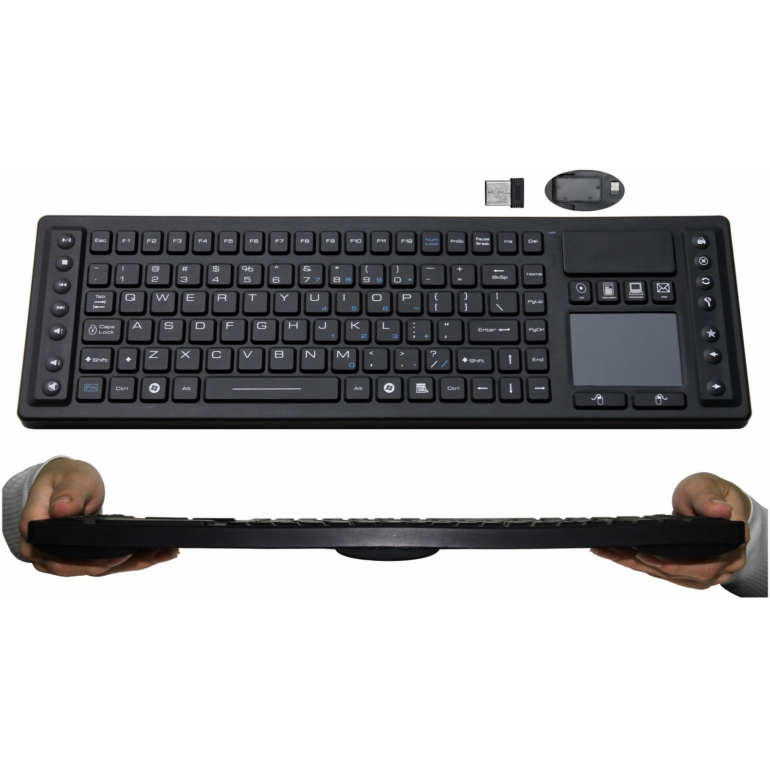 AS-I104 Silicone Wireless Keyboard with Touchpad – AHPOON