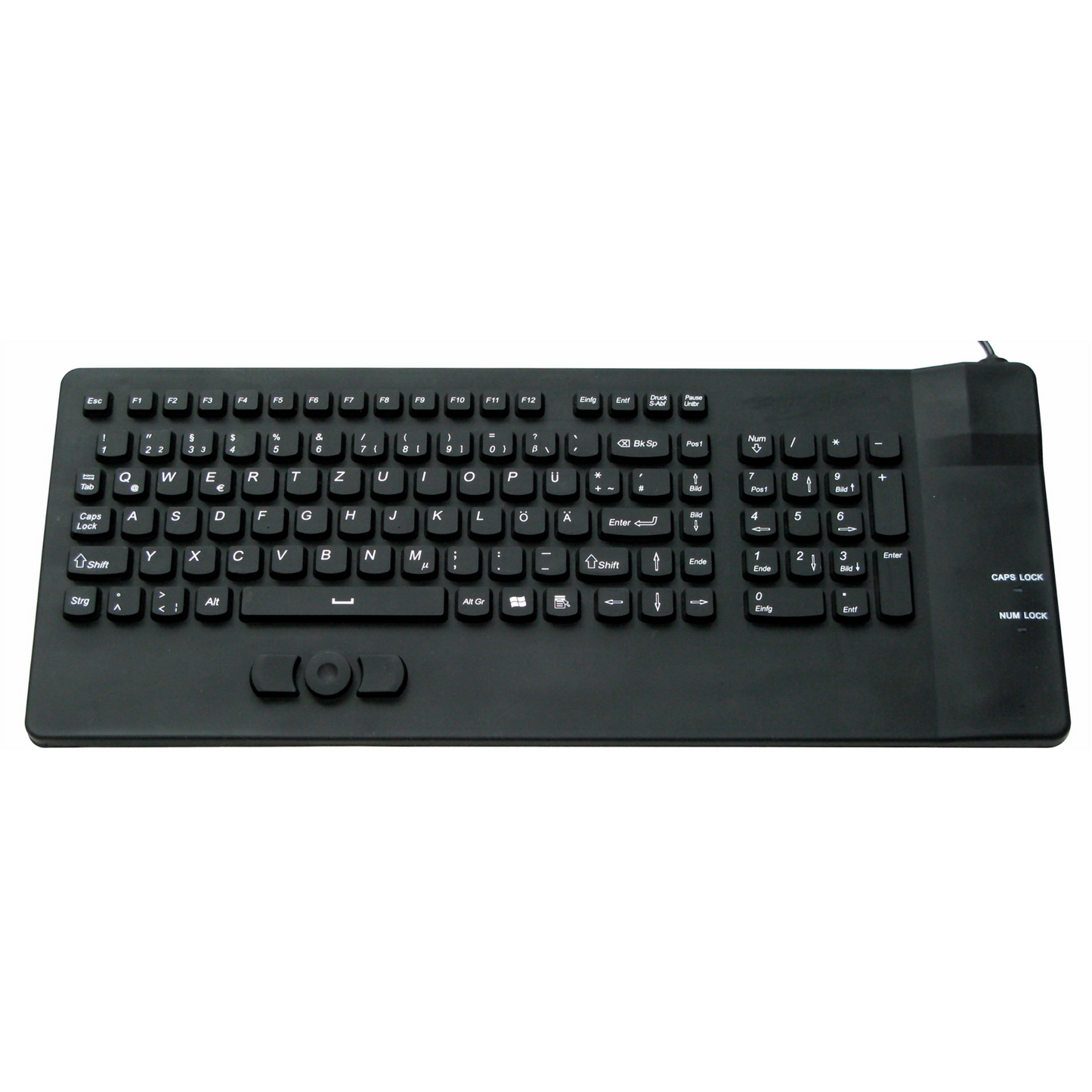 AS-I108 Industrial Keyboard with Integrated Mouse Buttons