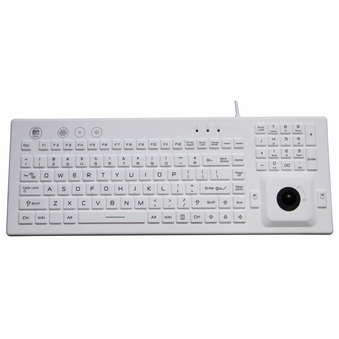 AS-I800 Backlit Keyboard with Trackball
