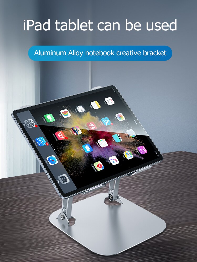 New Aluminum Alloy Portable USB Interface Laptop Dual Fan Radiator Foldable Cooling Base Bracket Mute Laptop Computer Stand