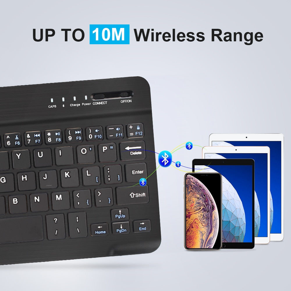 Wireless Bluetooth Keyboard Mouse For Lenovo Pad Pro Tab 2 3 4 8 10 Plus M10 FHD P12 P11 P10 P8 E7 E8 E10 Xiaoxin 10.1' Tablet