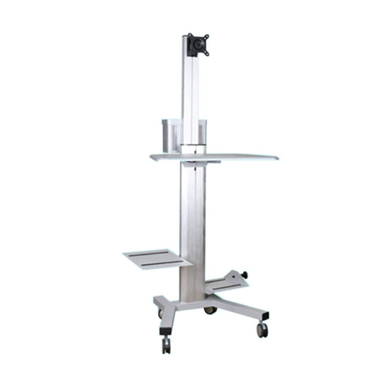 Medical Standing Trolley Rolling Cart Functional Workstation Trolley